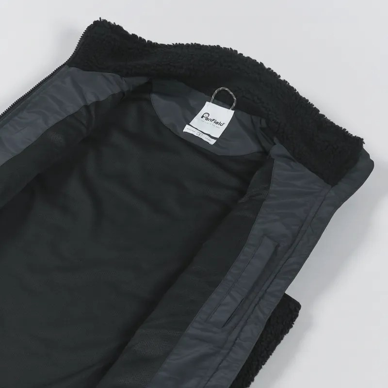 Penfield P Bear Outdoor Borg Gilet Black-3