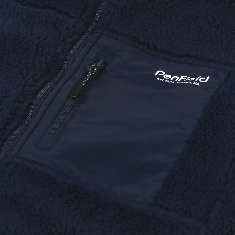 Penfield P Bear Outdoor Borg Jacket Navy-7