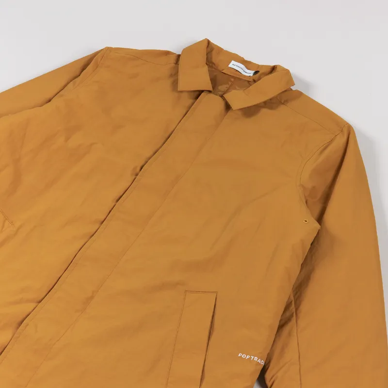 Pop Trading Company Padded Trench Coat Spruce Yellow-3