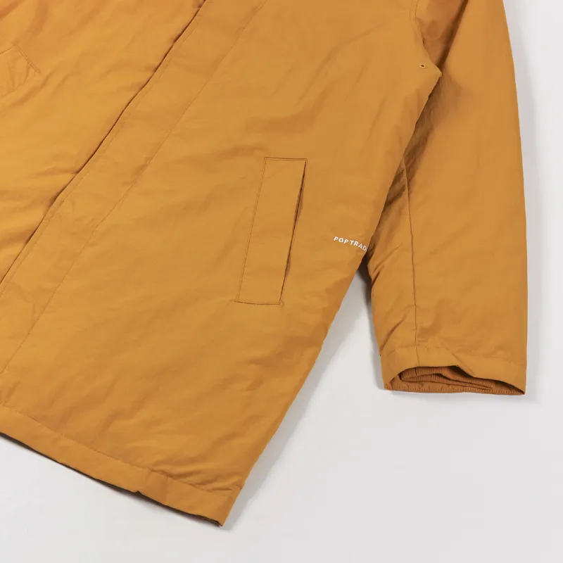 Pop Trading Company Padded Trench Coat Spruce Yellow-6