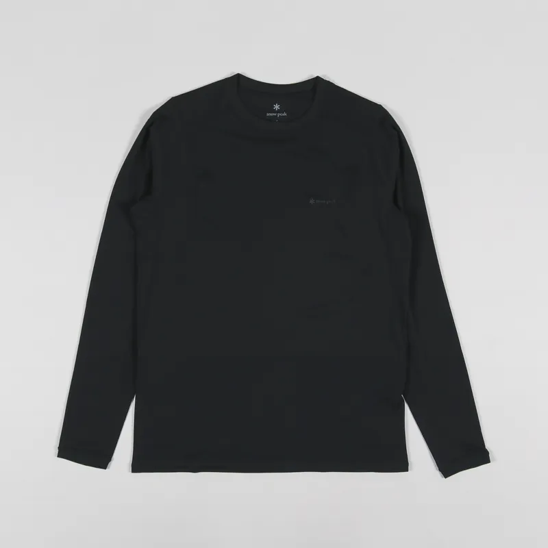 Snow Peak Polyester Power Dry Long Sleeve T Shirt Black