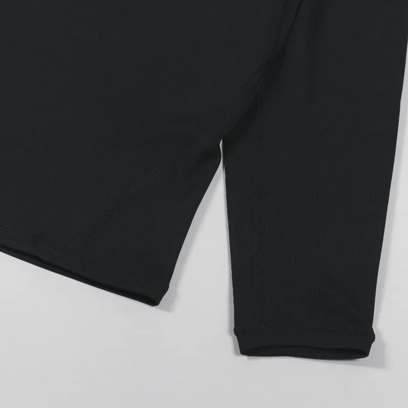 Snow Peak Polyester Power Dry Long Sleeve T Shirt Black-4