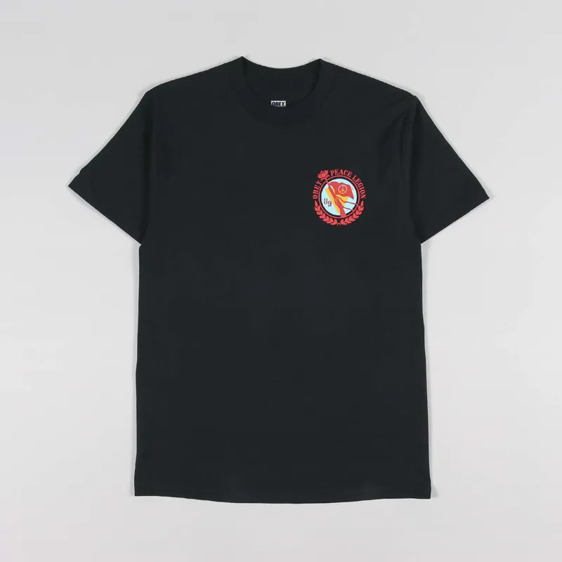 Obey Peace Legion T Shirt Black-1