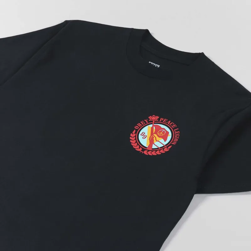 Obey Peace Legion T Shirt Black-3
