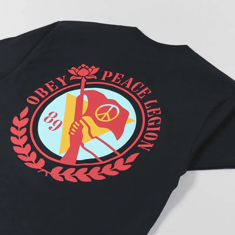 Obey Peace Legion T Shirt Black-2