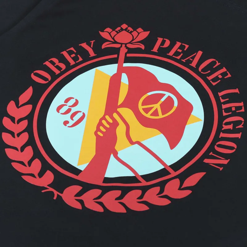 Obey Peace Legion T Shirt Black-4