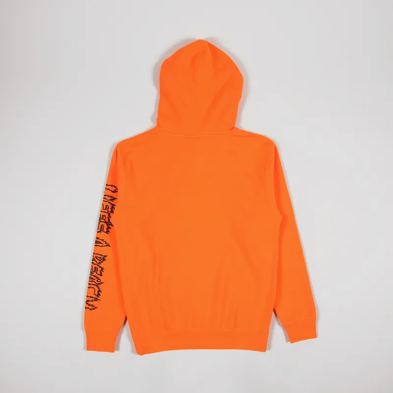 Lifes A Beach Peace Man Hoodie Orange-1