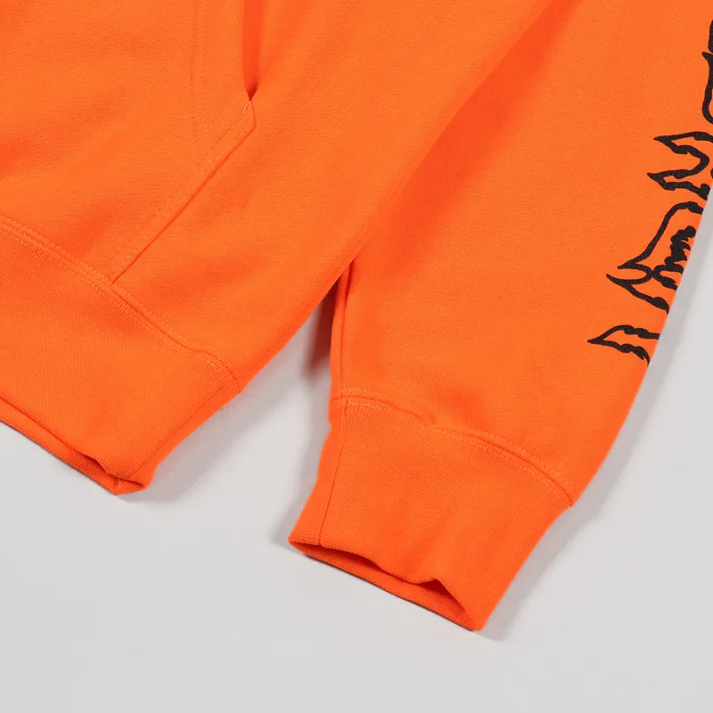 Lifes A Beach Peace Man Hoodie Orange-4