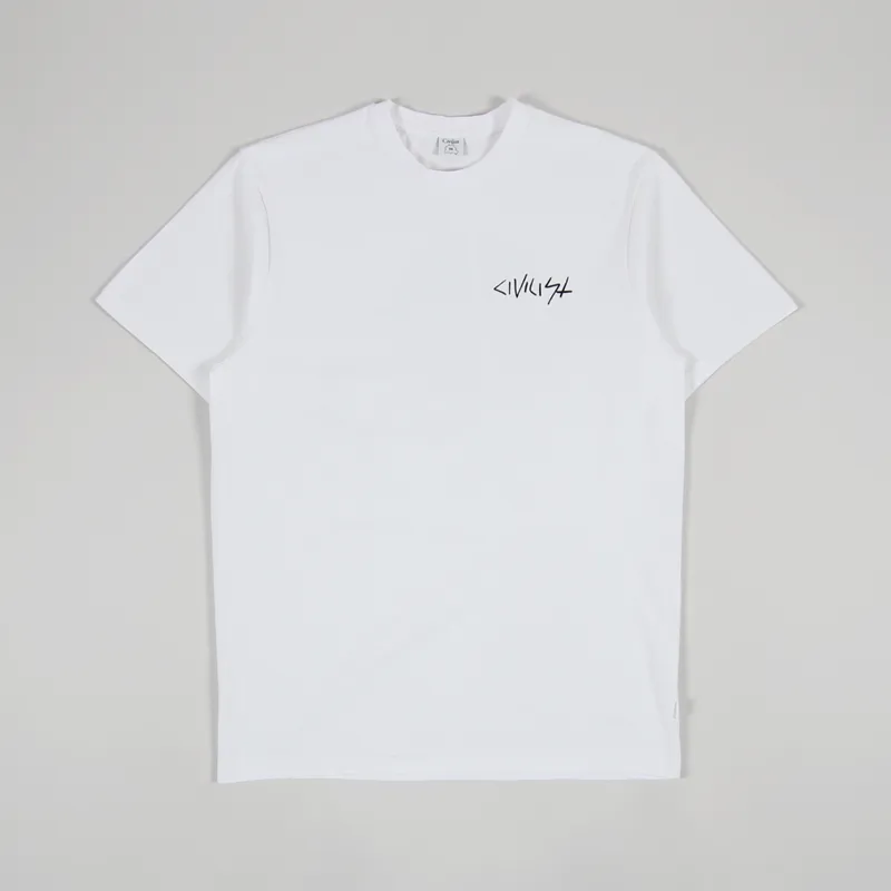 Civilist Peace Skull T Shirt White-1