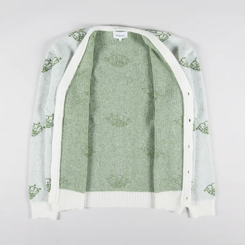 Palmes Tennis Society Pearl Knitted Cardigan Off White-1