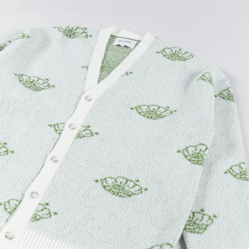 Palmes Tennis Society Pearl Knitted Cardigan Off White-3