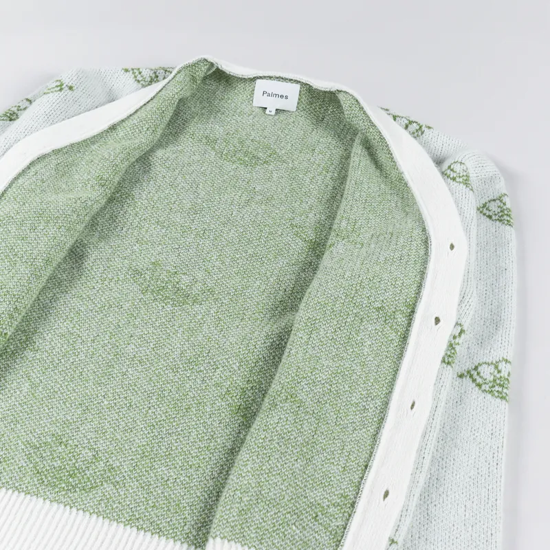 Palmes Tennis Society Pearl Knitted Cardigan Off White-4