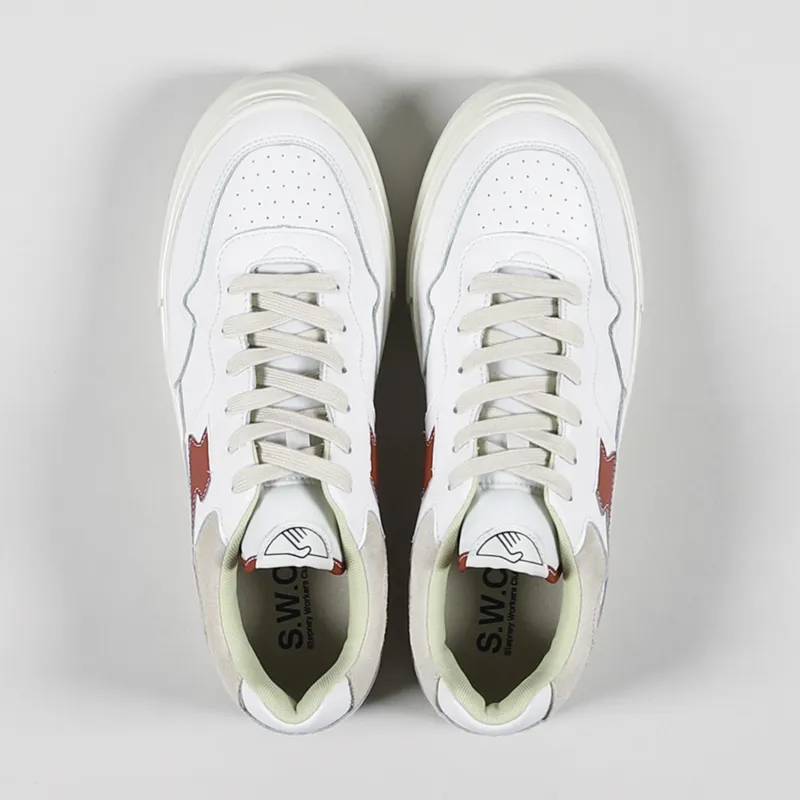 Stepney Workers Club Pearl S-Strike Shoes Leather White Red-1