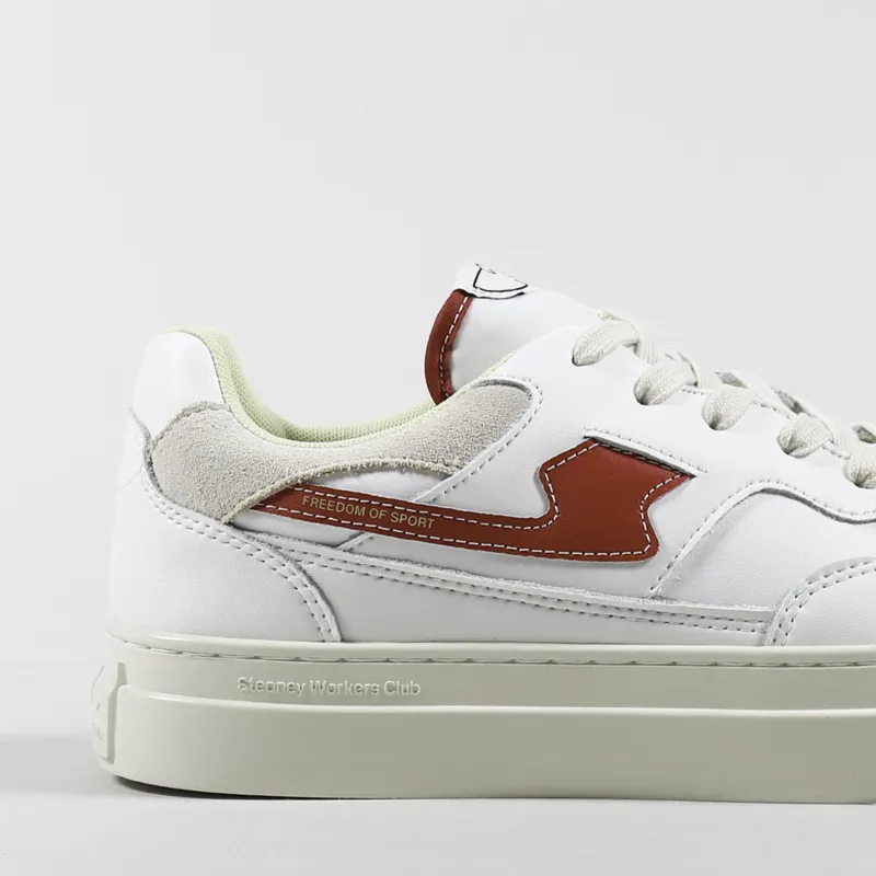 Stepney Workers Club Pearl S-Strike Shoes Leather White Red-5