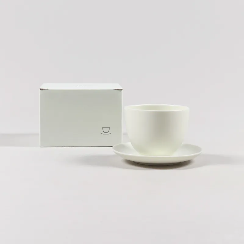 Kinto PEBBLE Cup And Saucer White-1