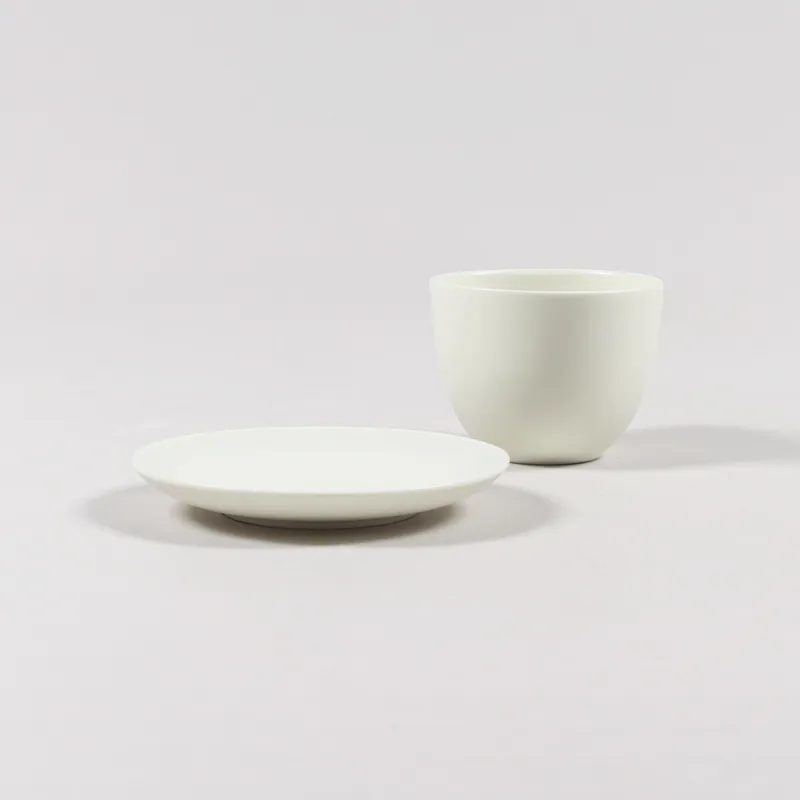 Kinto PEBBLE Cup And Saucer White-2