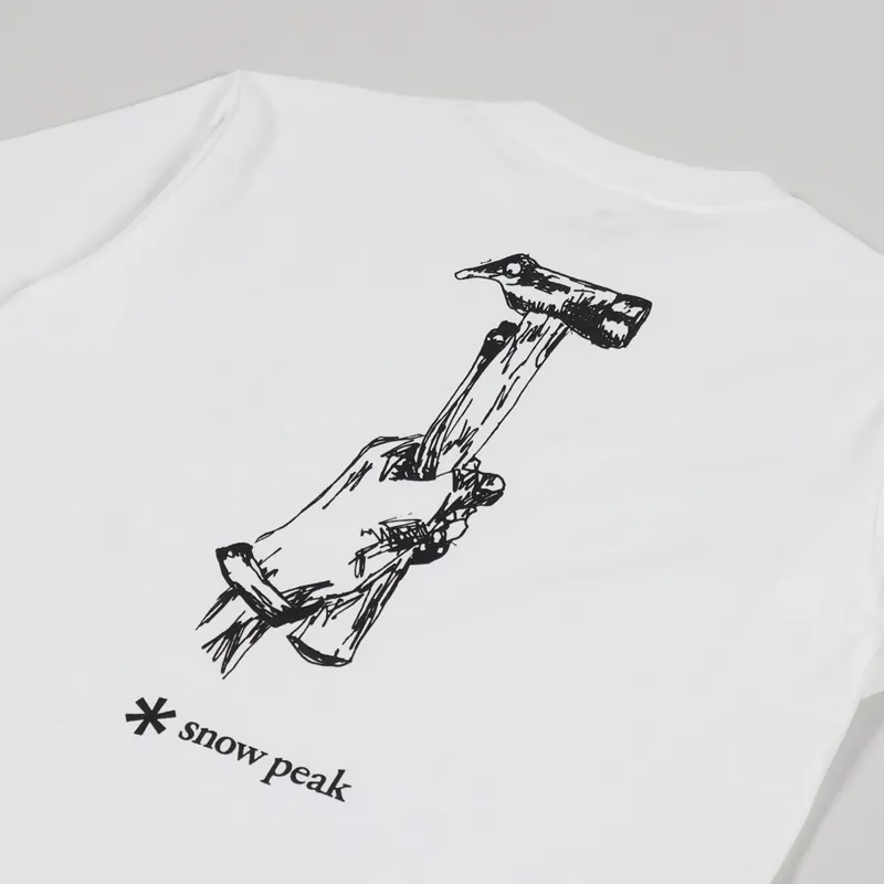 Snow Peak Peg and Hammer T Shirt White-2