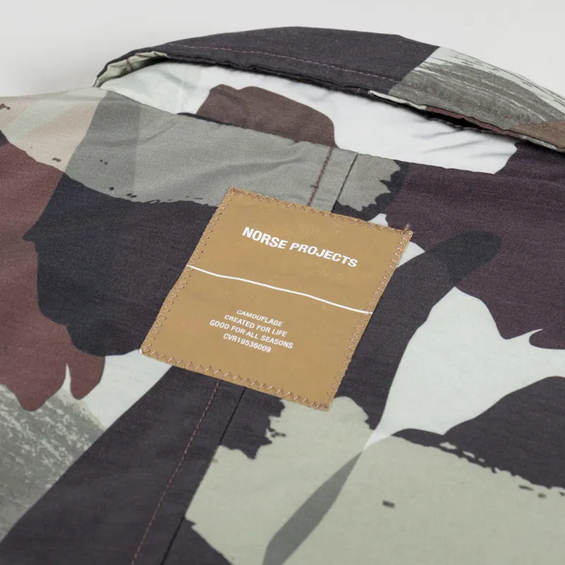 Norse Projects Pelle Camo Nylon Insulated Jacket Espresso-4
