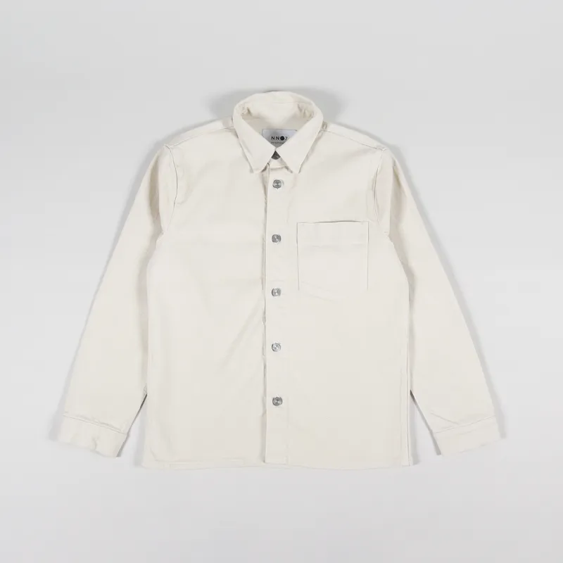 NN07 Peter Cotton Overshirt Ecru
