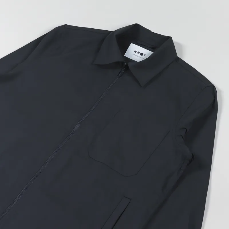 NN07 Philip Zip Shirt Navy Blue-3