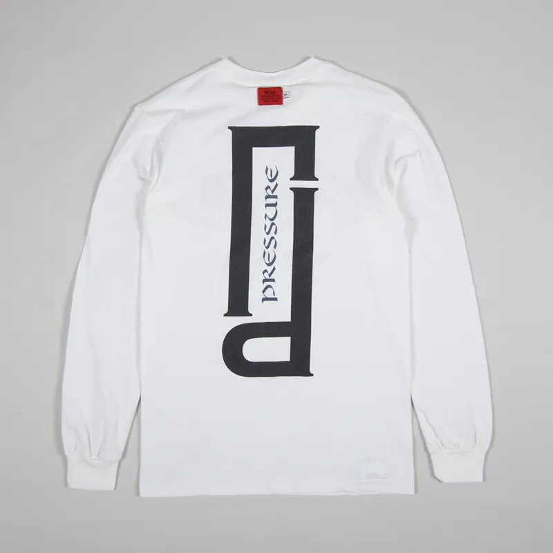 Pressure Pi Long Sleeve T Shirt White