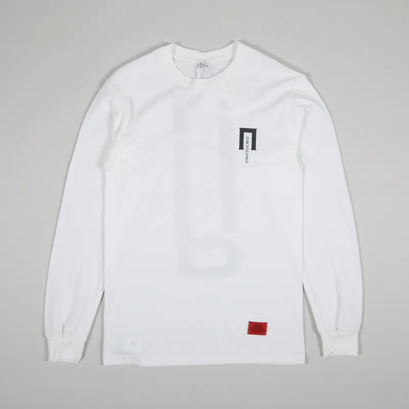 Pressure Pi Long Sleeve T Shirt White-1