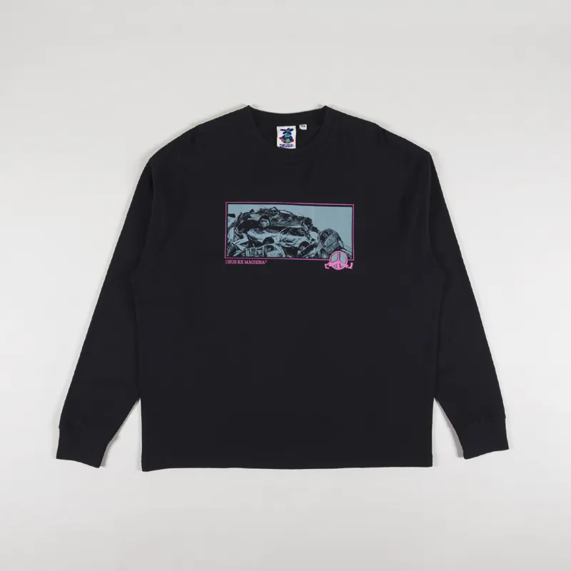 Deus Ex Machina Piece Of Scrap Long Sleeve T Shirt Black-1