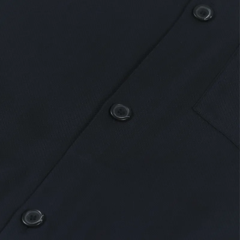 Fred Perry Pique Panel Long Sleeve Shirt Navy-7
