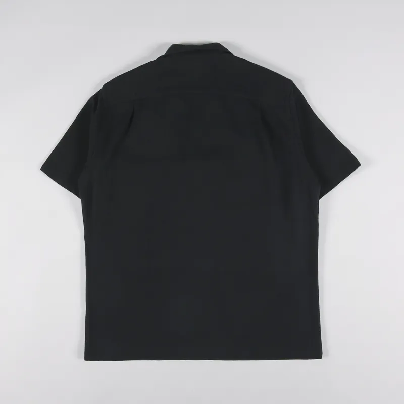 Portuguese Flannel Pique Shirt Black-1