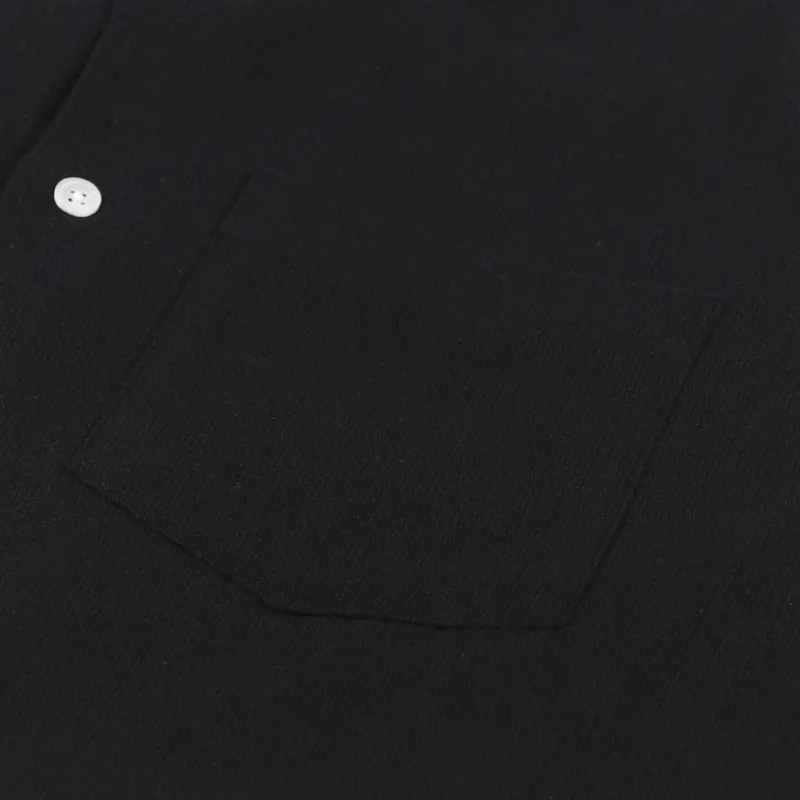 Portuguese Flannel Pique Shirt Black-5