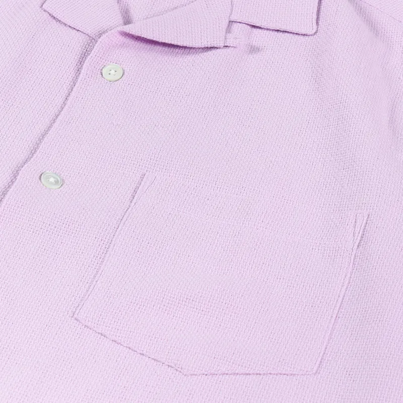 Portuguese Flannel Pique Shirt Lavender-3