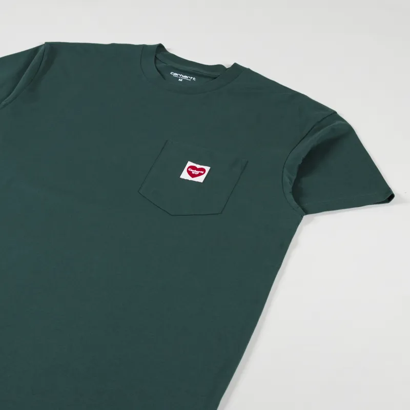 Carhartt WIP Pocket Heart T Shirt Discovery Green-1