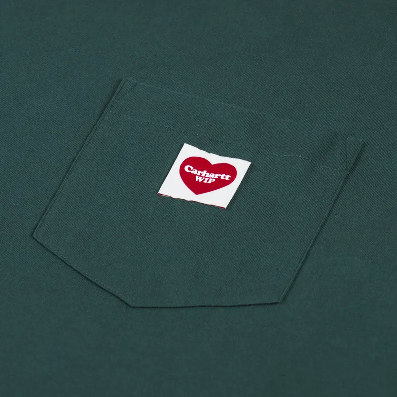 Carhartt WIP Pocket Heart T Shirt Discovery Green-2