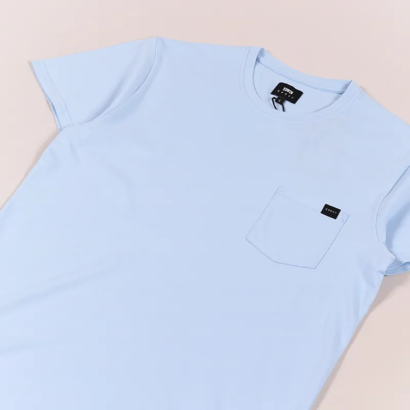 Edwin Pocket T Shirt Cerulean-2