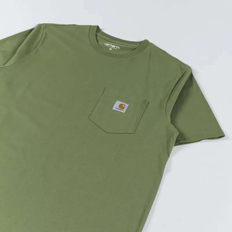 Carhartt WIP Mens Short Sleeve Chest Pocket T Shirt Kiwi Green
