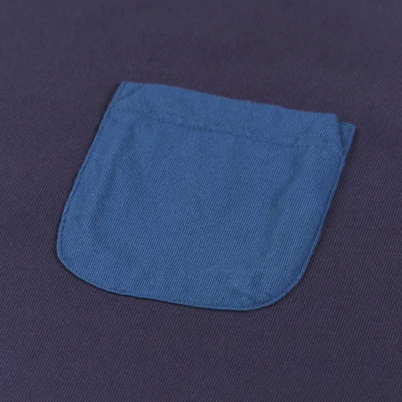 Country Of Origin Pocket T Shirt Navy Sea Blue-2