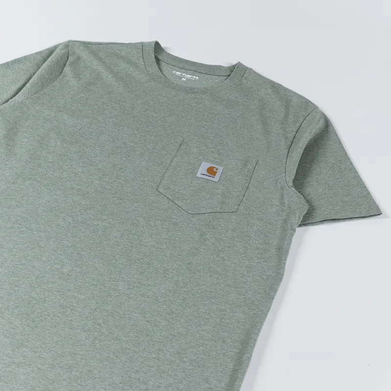 Carhartt WIP Pocket T Shirt Yucca Heather-2