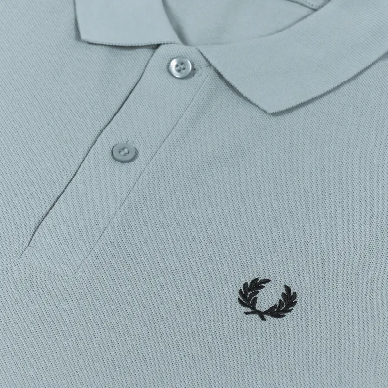 Fred Perry Plain Shirt Silver Blue-1