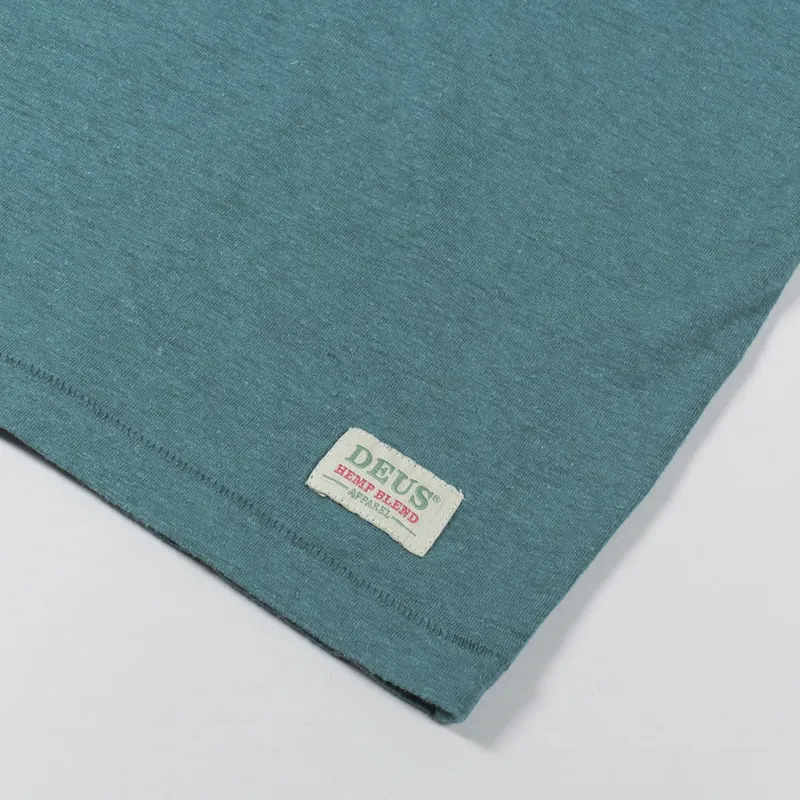 Deus Ex Machina Plain Hemp T Shirt Jasper Green-1