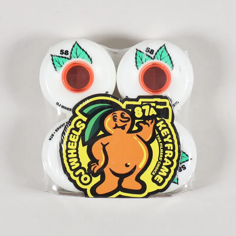 Oj Wheels Plain Jane 87a Keyframe Wheels White 58mm