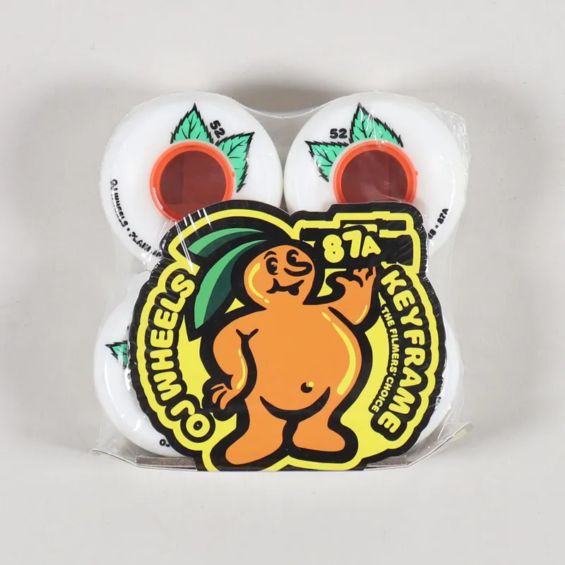 Oj Wheels Plain Jane 87a Keyframe Wheels White 52mm