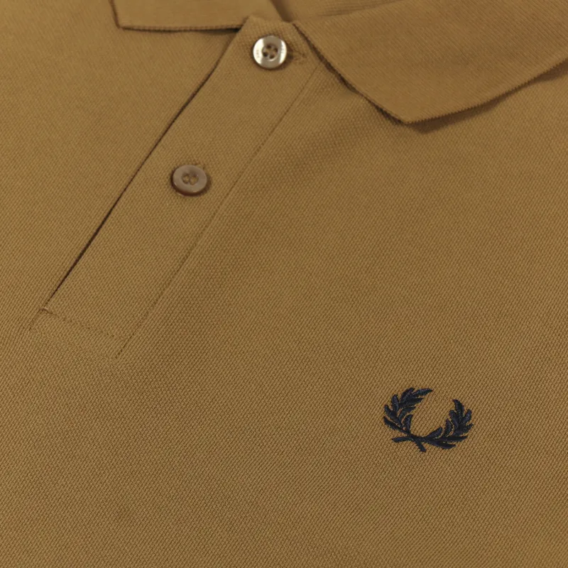 Fred Perry Plain Shirt Dark Caramel-1