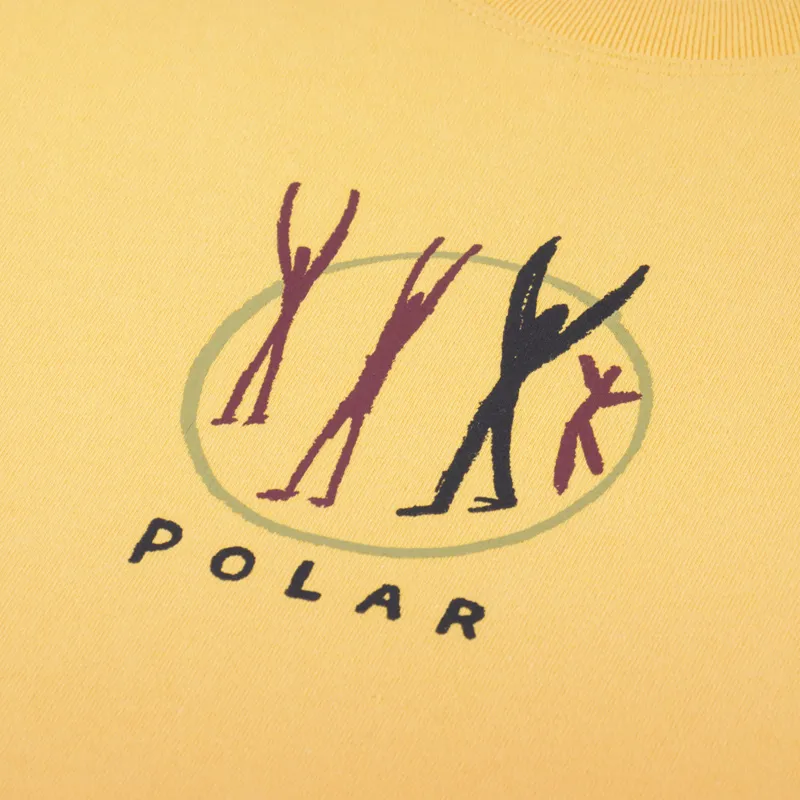 【POLAR SKATE CO】 POLAR GANG TEE [ORANGE SORBET] Polar Skate Polar Gang T-shirt - yellow (orange sorbet)