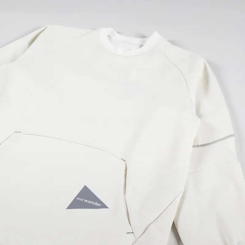 And Wander Polartec Power Air Sweat Off White-2