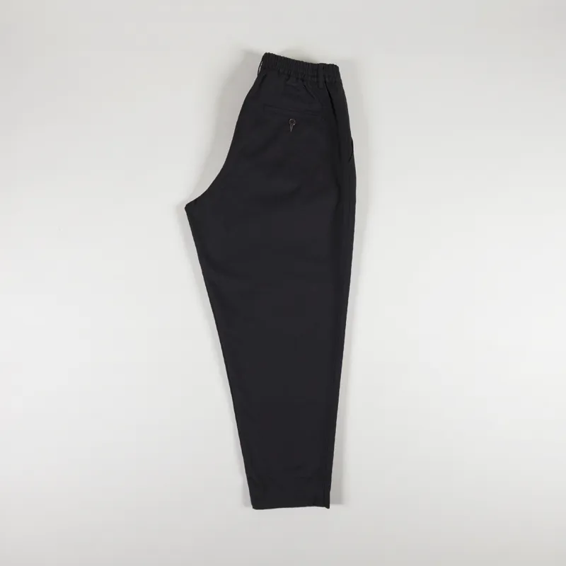Universal Works Pleated Track Pant Black Twill-2