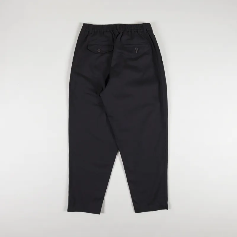 Universal Works Pleated Track Pant Black Twill