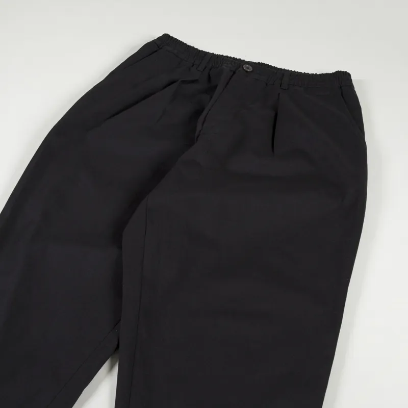 Universal Works Pleated Track Pant Black Twill-5