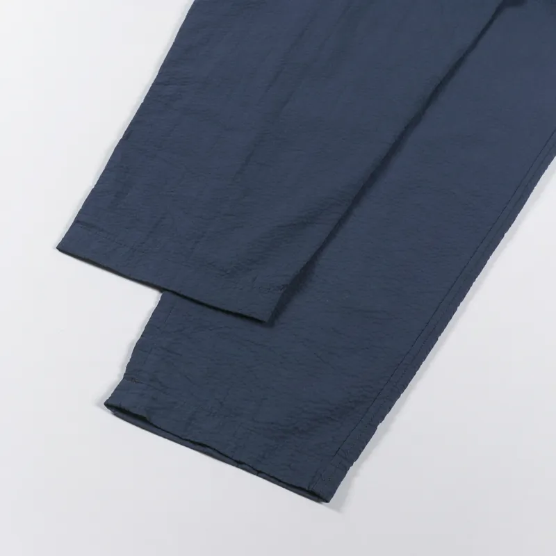 Universal Works Pleated Track Pant Navy Seersucker-3