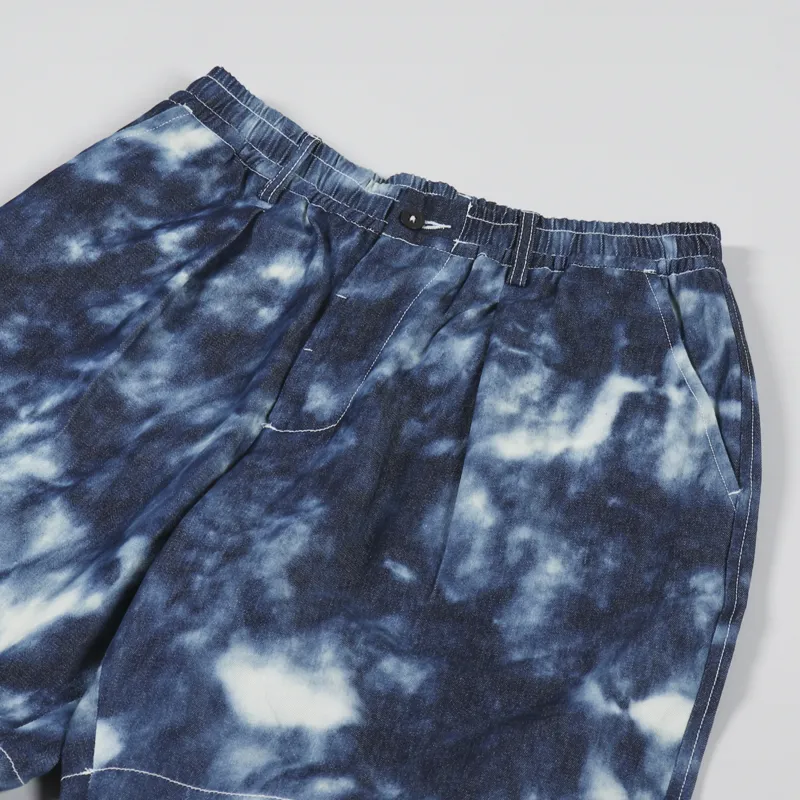 Universal Works Pleated Track Short Indigo Space Denim-3