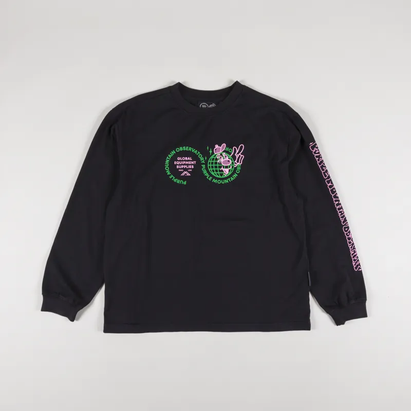 Purple Mountain Observatory X Paddy Schmidt Long Sleeve T Shirt Black-1